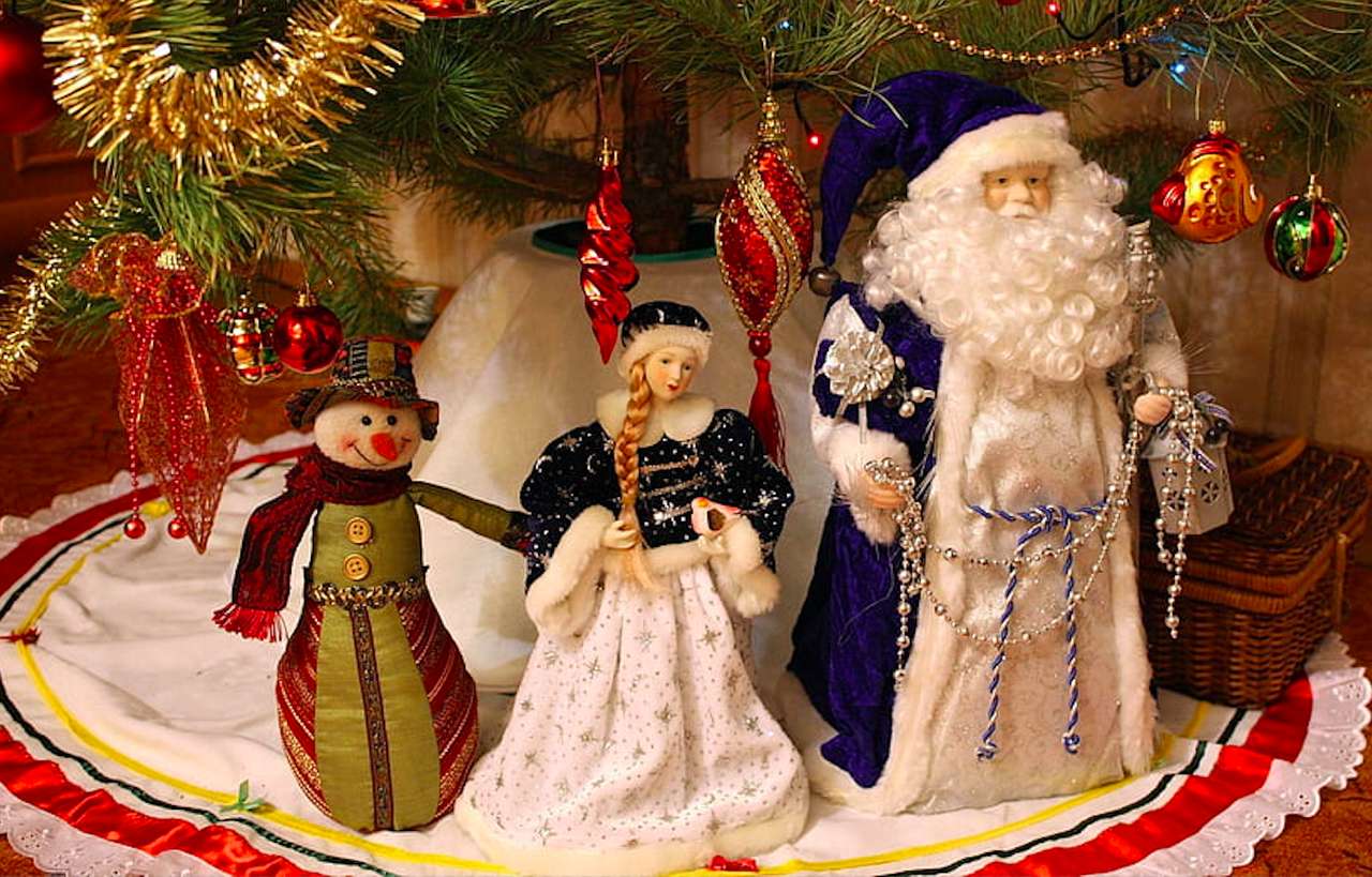 Preciosas figuritas navideñas rompecabezas en línea