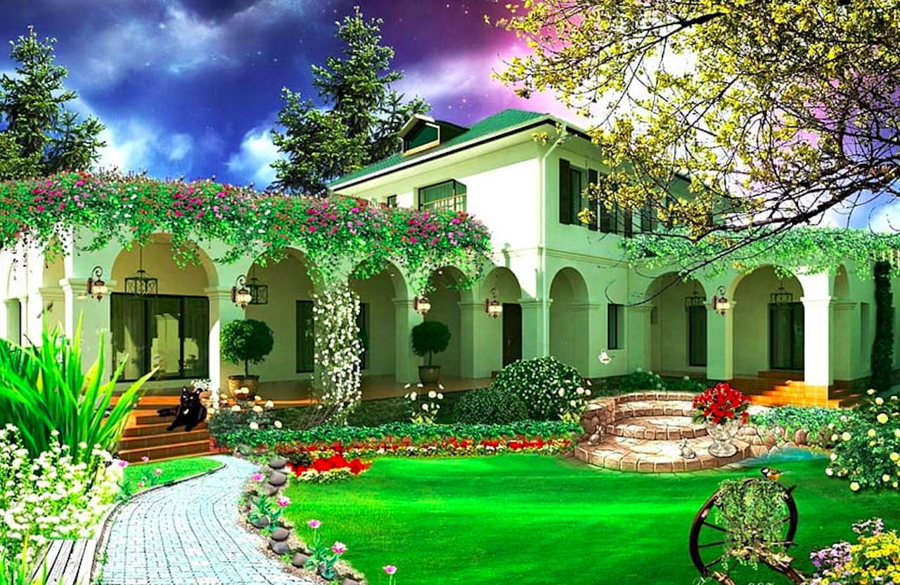 Eine wunderschöne Villa, wow Online-Puzzle
