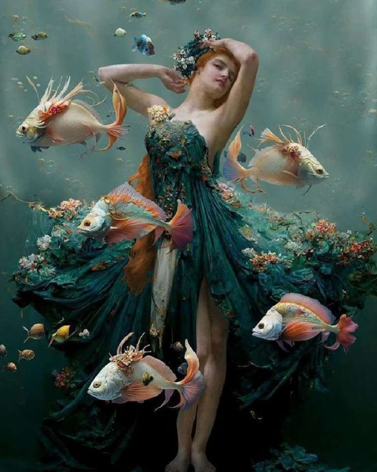 the lady of the fish jigsaw puzzle online