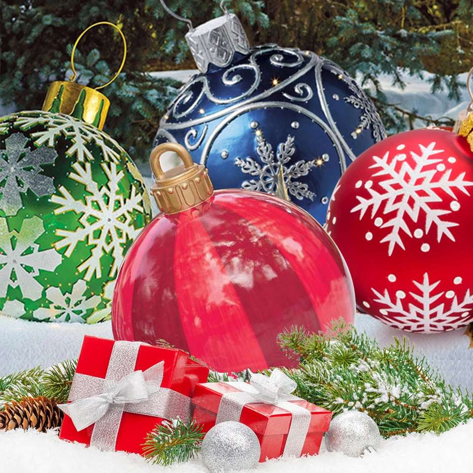 Decoratie kerstballen online puzzel