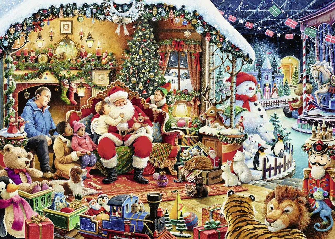 Foto ricordo con Babbo Natale puzzle online