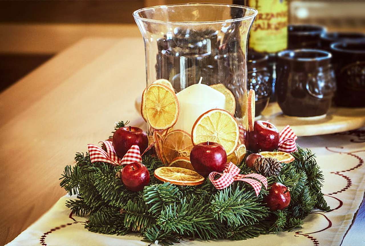 Vánoční dekorace plná vitamínů :) skládačky online