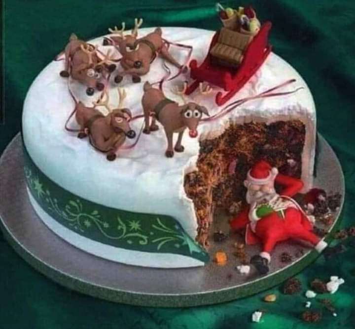 Torta navideña temática rompecabezas en línea