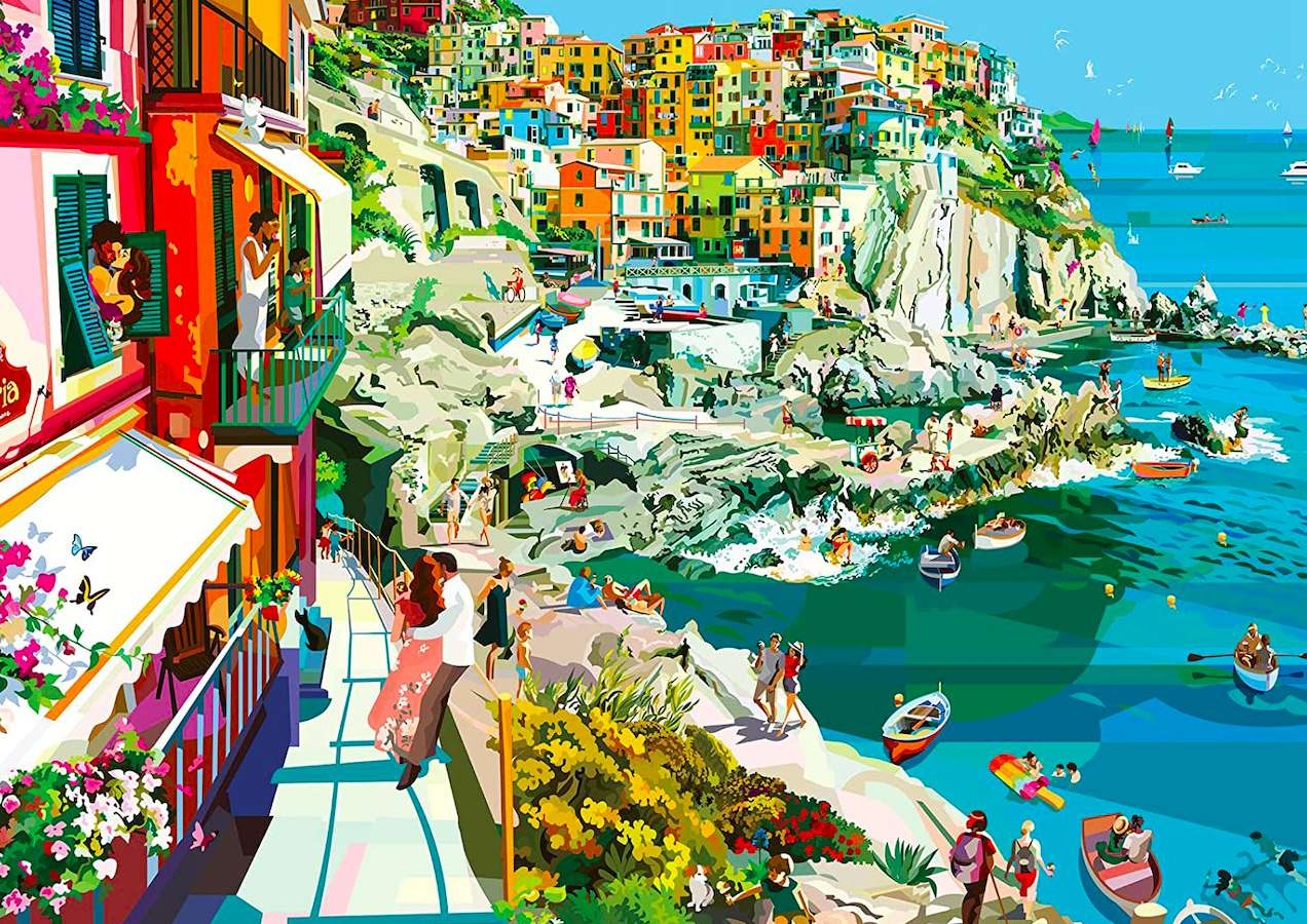 Un loc romantic pe Riviera Italiană jigsaw puzzle online