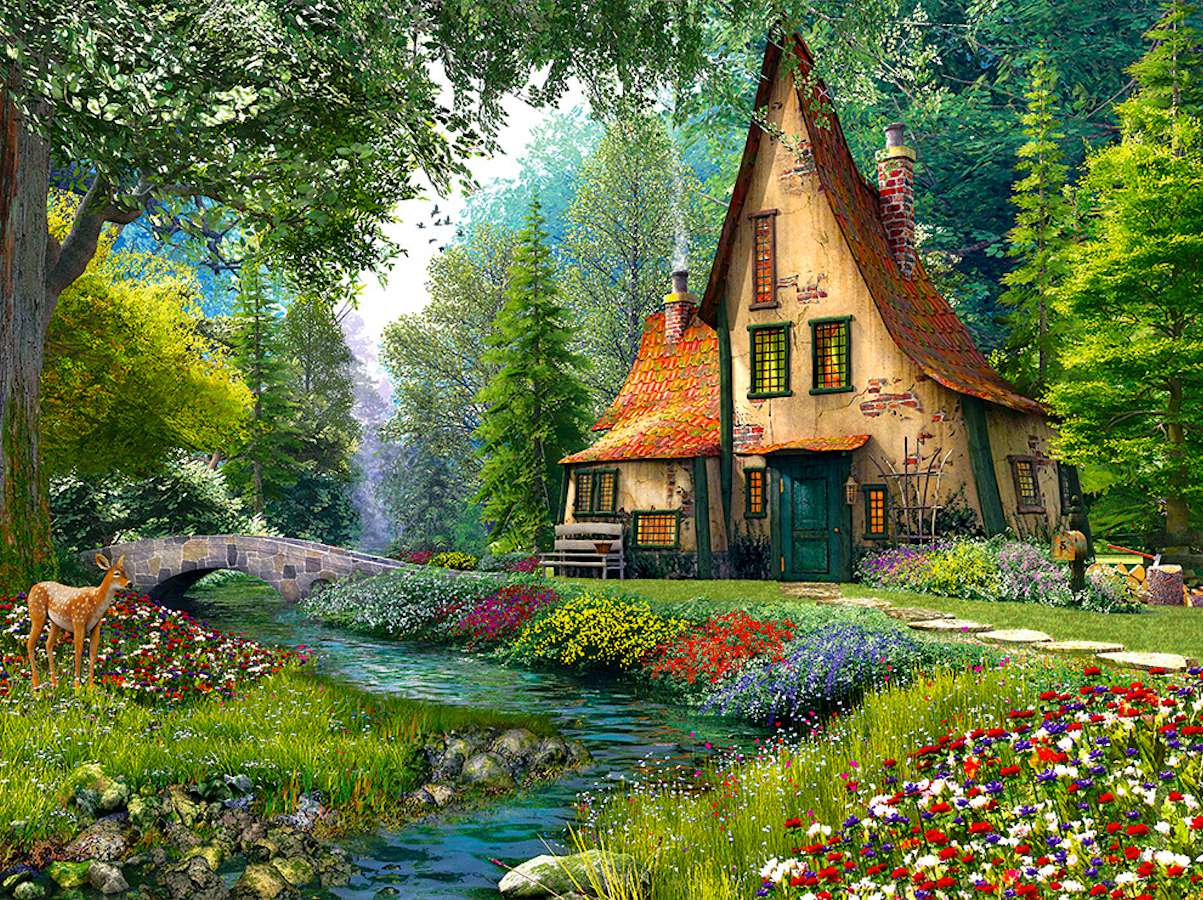 Mooi huisje, als geen ander, charmant uitzicht legpuzzel online