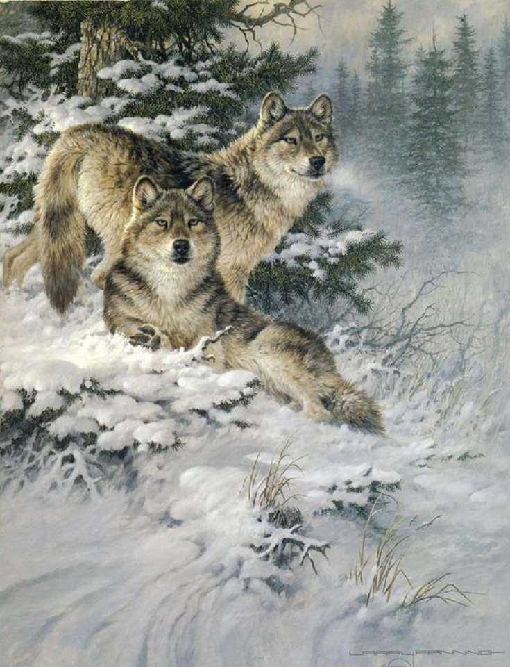 Λύκοι το χειμώνα παζλ online