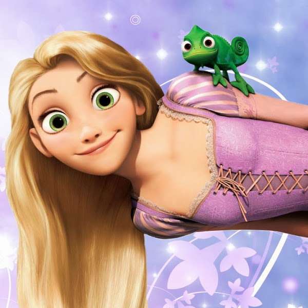 Rapunzel a chameleon skládačky online