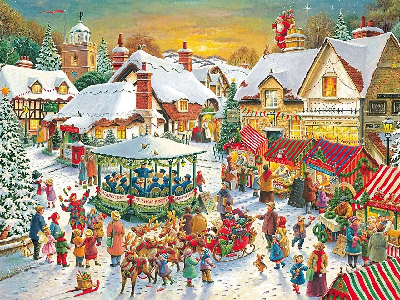 Starea de Crăciun în oraș jigsaw puzzle online