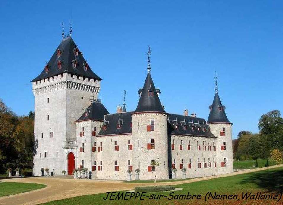 Бельгия-Валлония - Жемепп-сюр - Самбр - Замок онлайн-пазл
