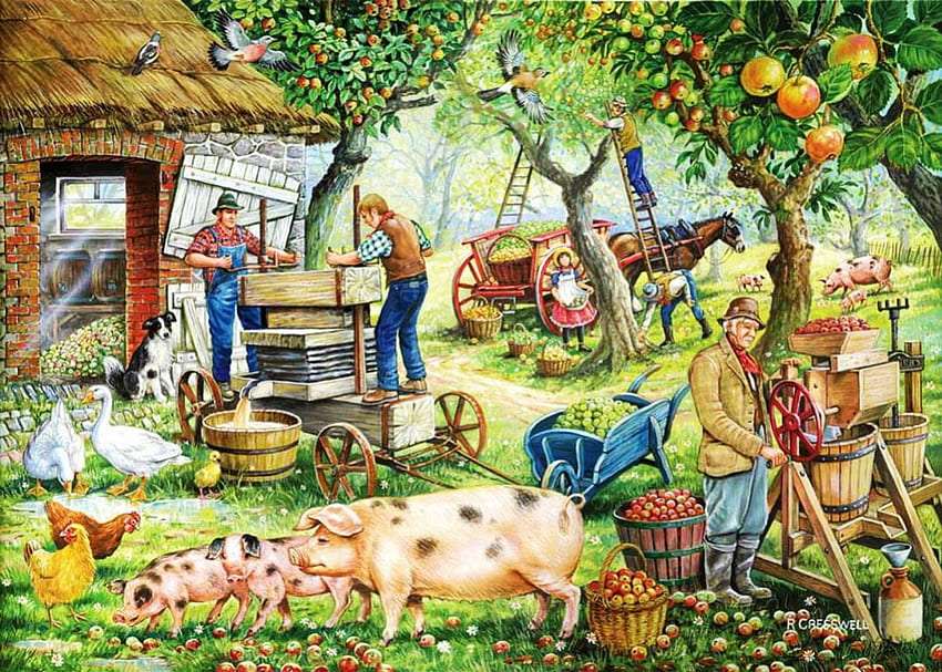 It's time to harvest apples, it's happening online puzzle