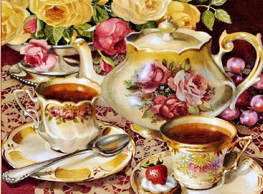 Απογευματινό τσάι στα αγγλικά online παζλ