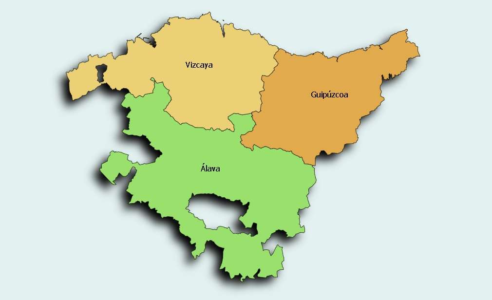 mappa dei paesi baschi puzzle online