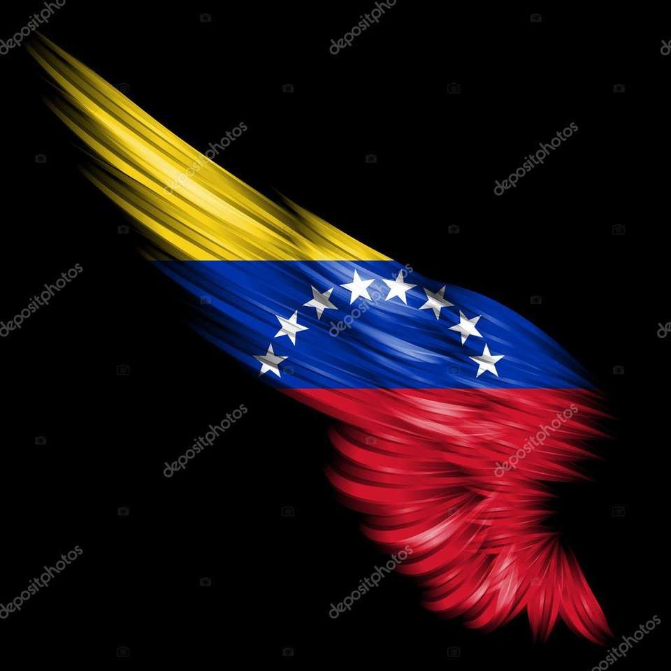 Drapeau du Venezuela sur une aile d'oiseau puzzle en ligne