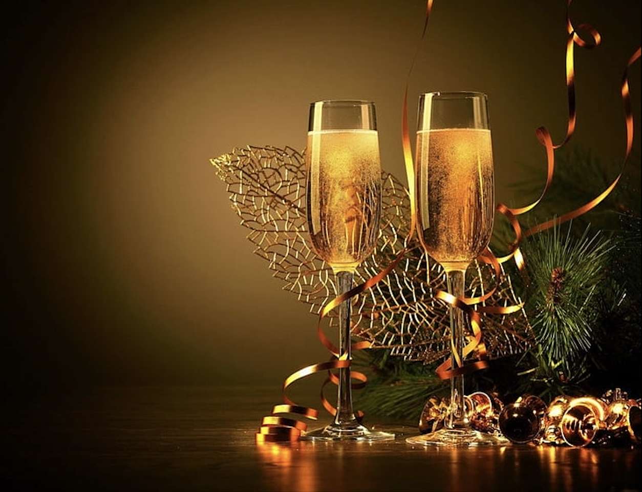 Laten we een toast uitbrengen op een gelukkig nieuwjaar legpuzzel online