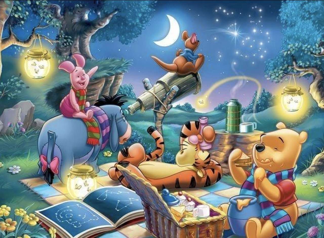 Winnie the Pooh - Picknick beim Mond :) Online-Puzzle