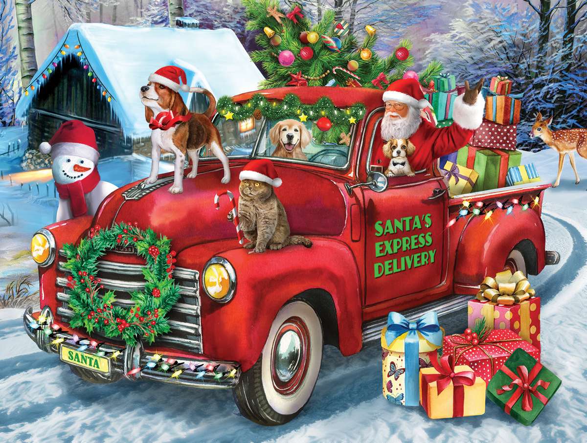 Moș Crăciun Express a sosit, ce bucurie a fost puzzle online