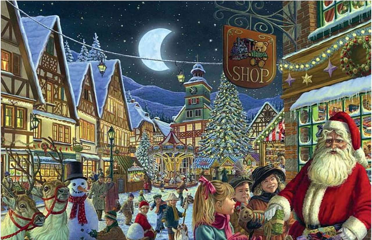 サンタクロースと街のクリスマス ジグソーパズルオンライン