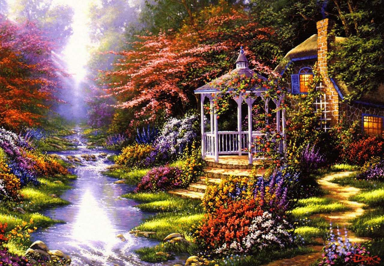 A secret retreat, an oasis of peace, something beautiful jigsaw puzzle online