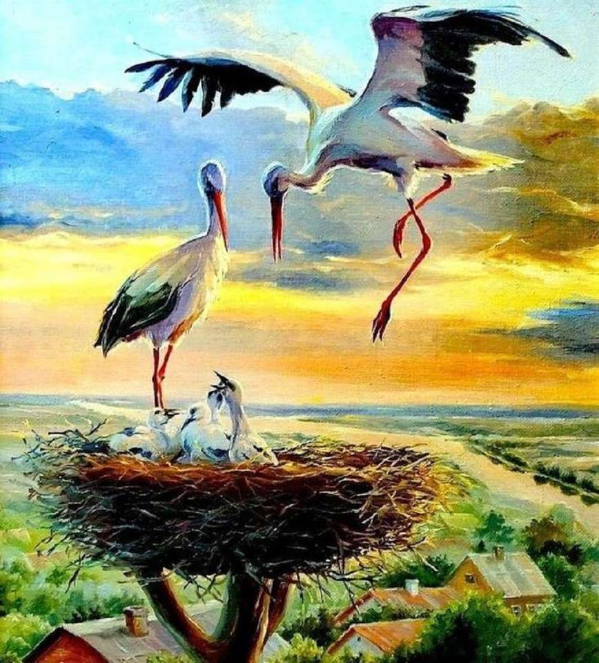 stork family jigsaw puzzle online