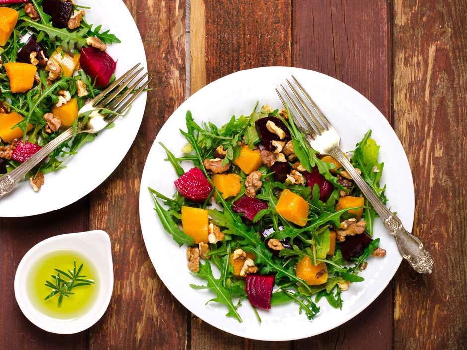 Salat mit Kürbis und Rote Bete Puzzlespiel online
