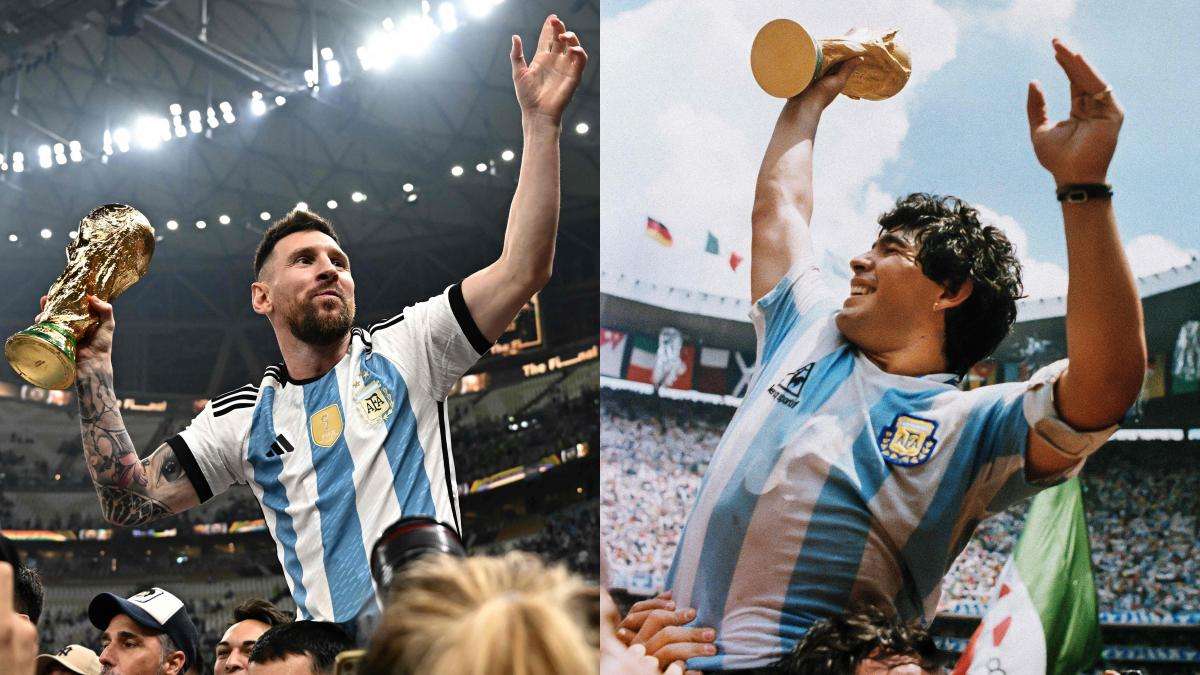 Messi e Maradona. quebra-cabeças online