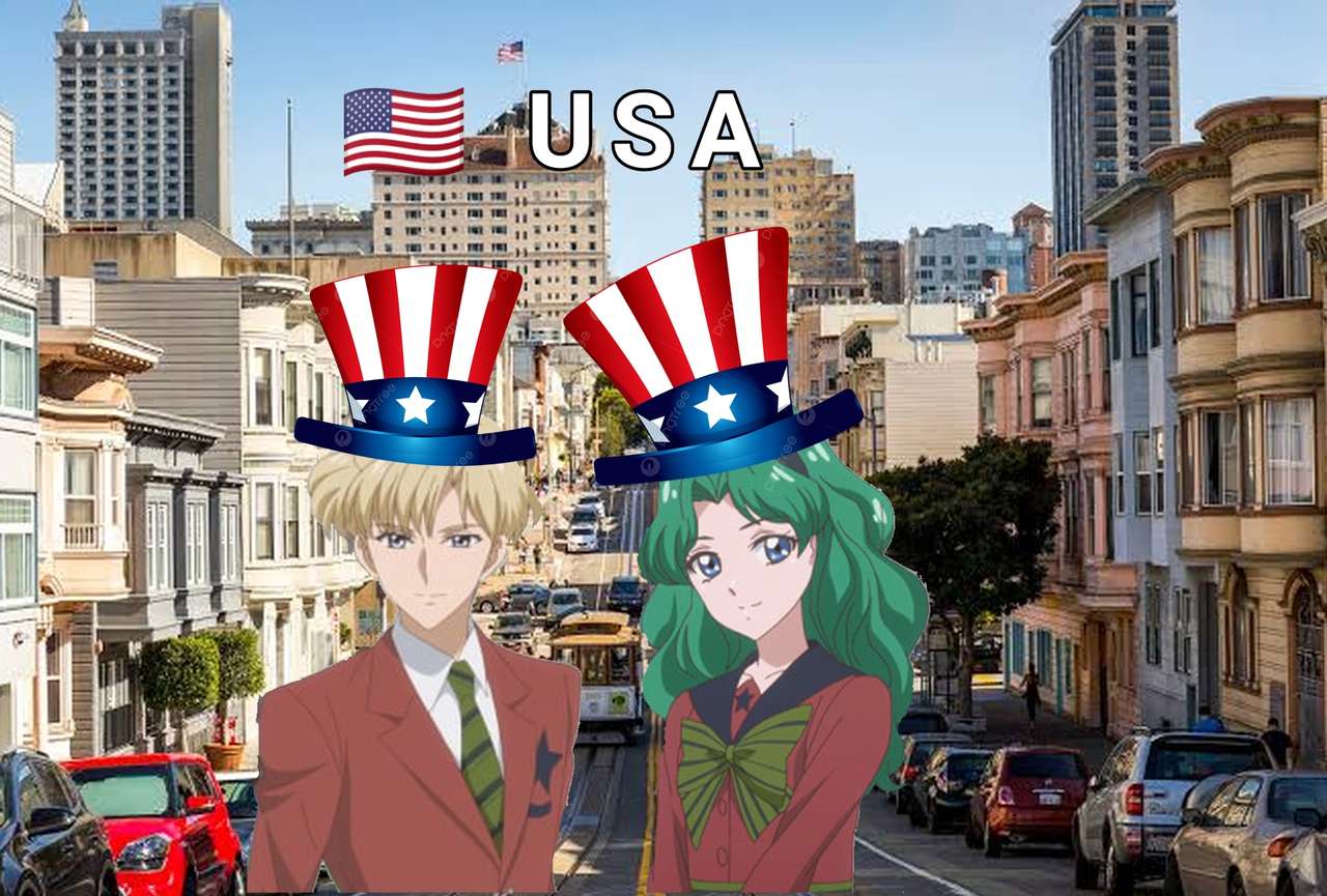 USA Haruka Tenou e USA Michiru Kaiou puzzle online