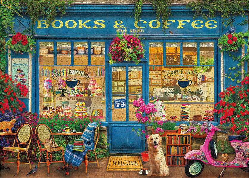 kavárna knihkupectví skládačky online