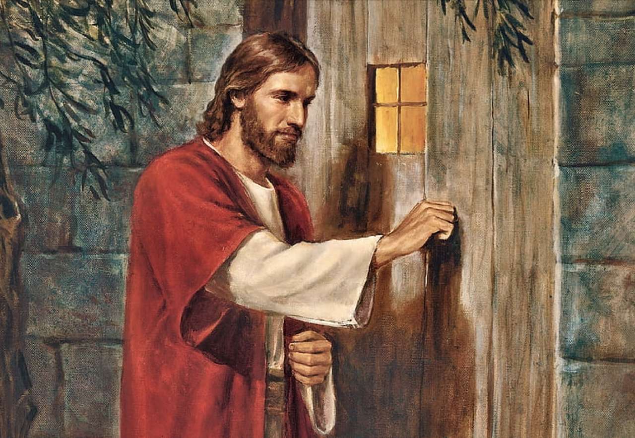 Jesus knackar på många dörrar pussel på nätet