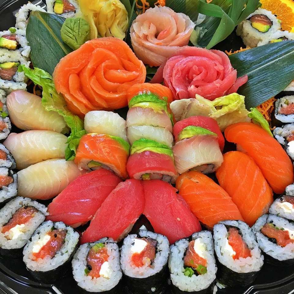 Vacker Sushi tallrik Pussel online