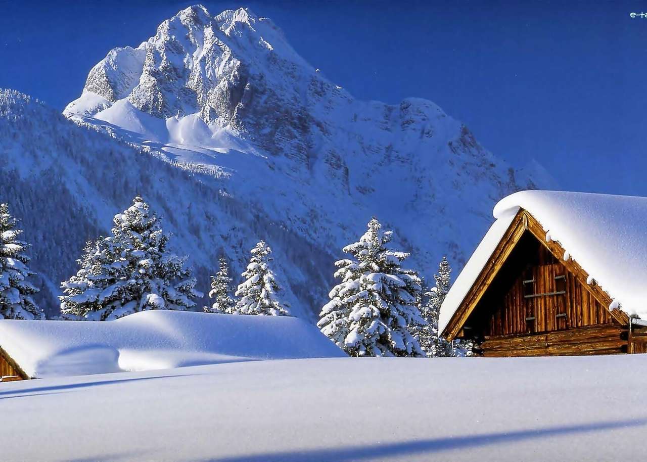 bergen bedekt met sneeuw online puzzel
