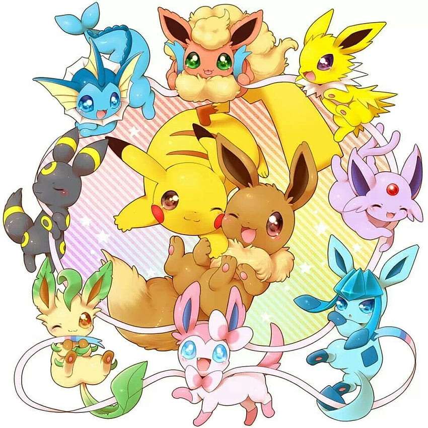 Pokémon fofos, todos juntos dizem olá quebra-cabeças online