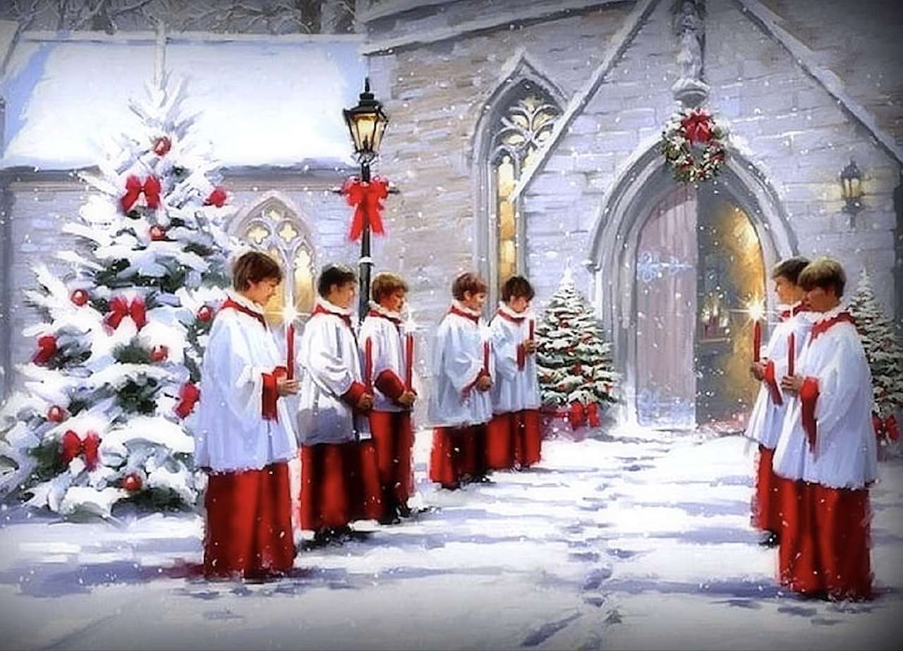 Нощта на Б. Рождество Христово пред параклиса-стопанка в миналото онлайн пъзел