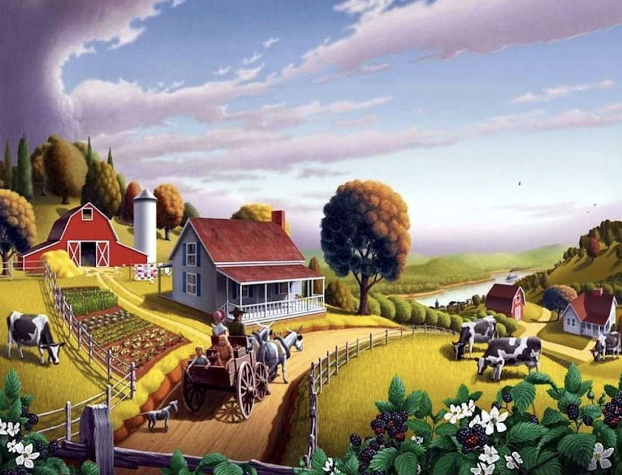 Charming farm house jigsaw puzzle online