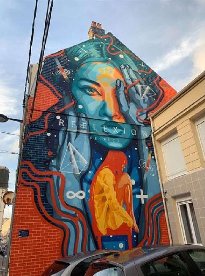 França arte de rua puzzle online