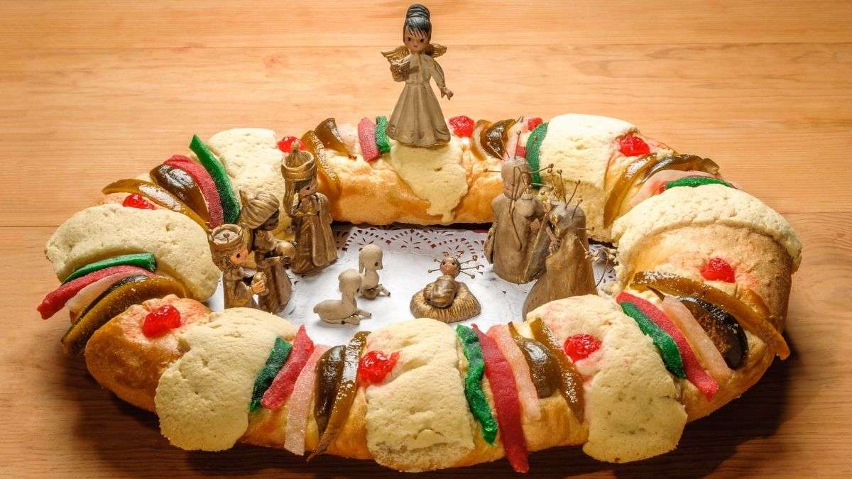 Η Rosca de Reyes με τη γέννηση online παζλ