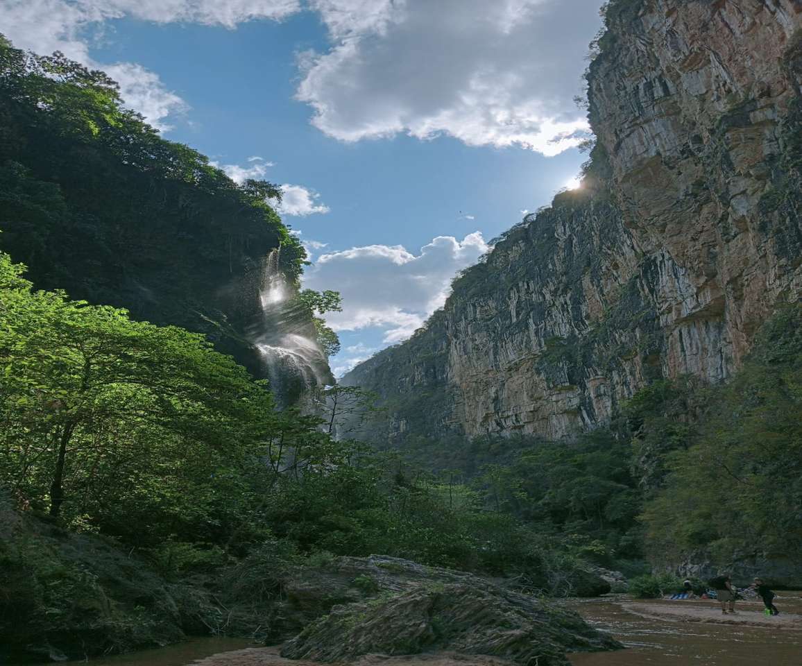 CHIAPAS, VUE SUR LE CANYON, CASCADE EL AGUACERO puzzle en ligne