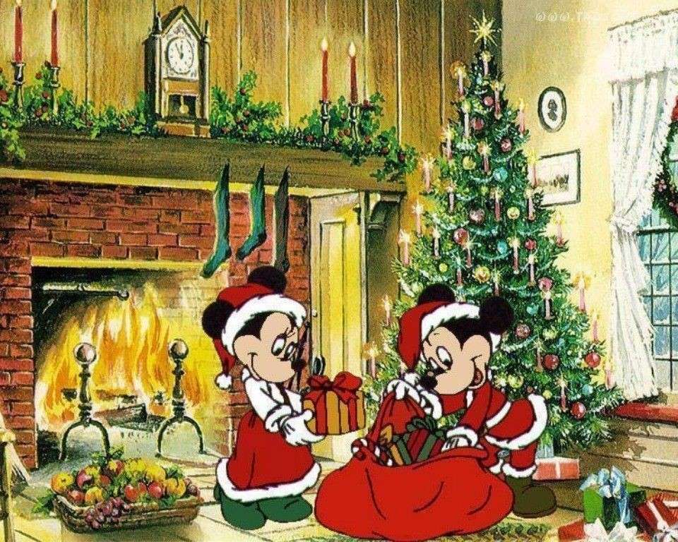 Cadouri Mickey și Minnie Mouse puzzle online