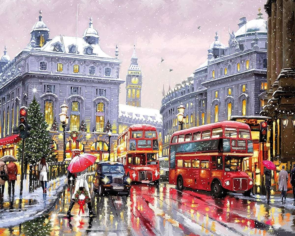 Лондон през зимата онлайн пъзел