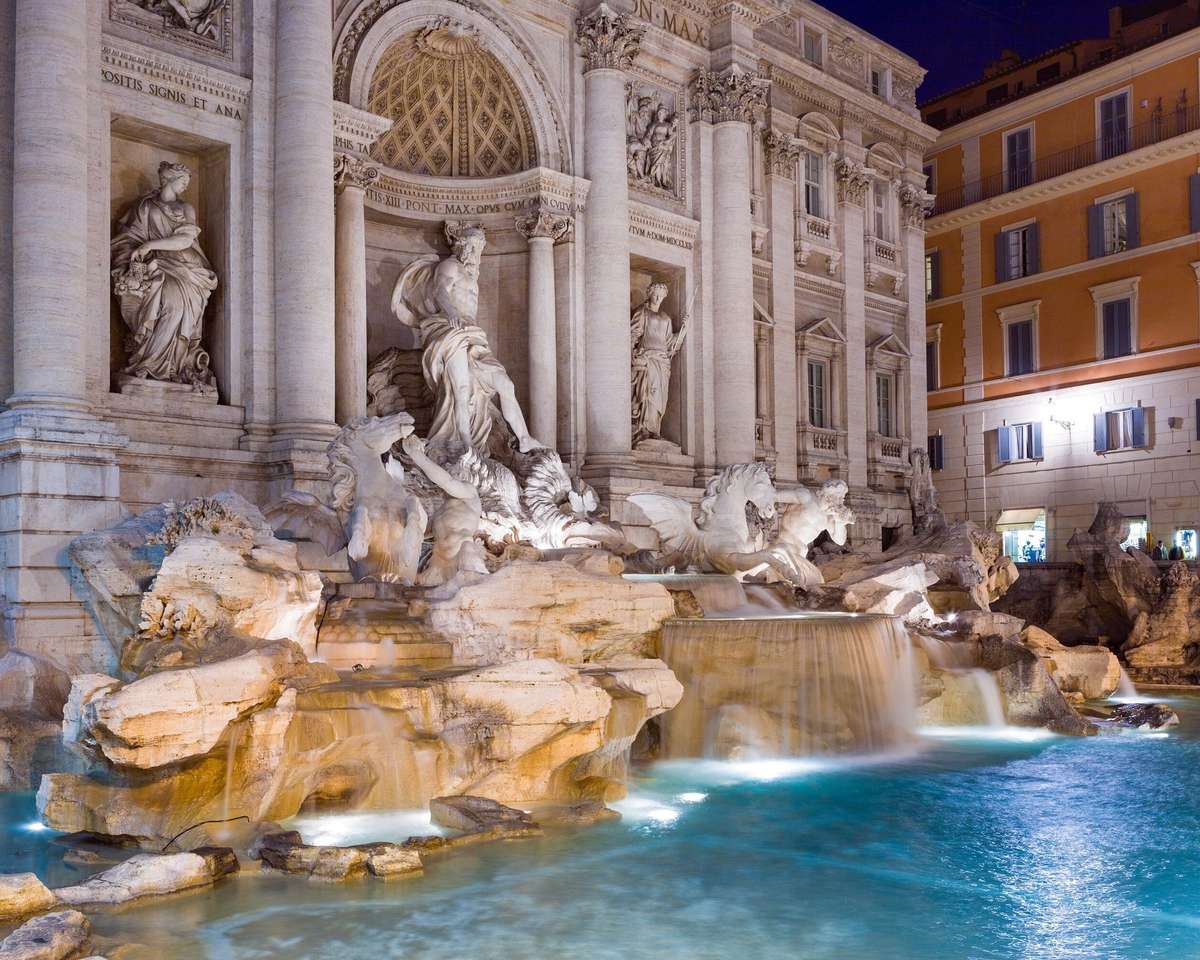 Gamla fontäner i Rom Pussel online
