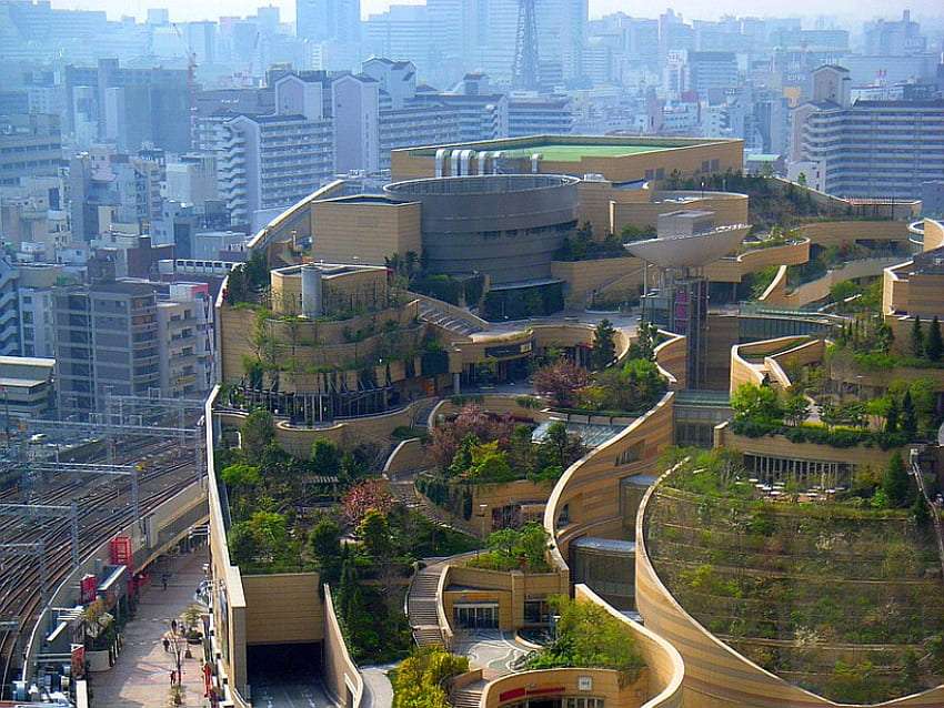 Japan-Gröna tak och terrasser, en bra idé pussel på nätet