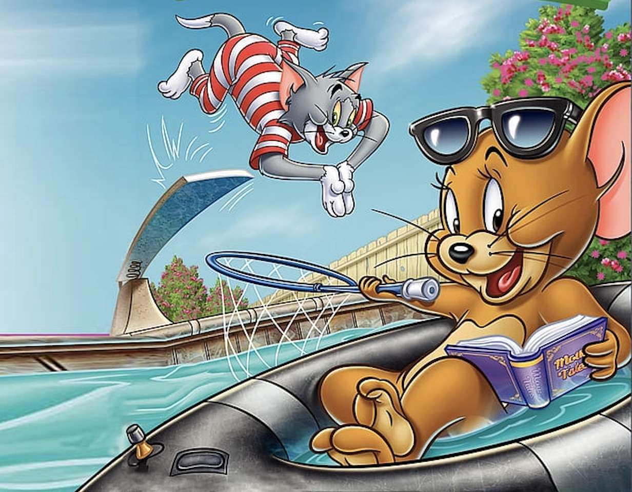 Genial Tom y Jerry de vacaciones, está sucediendo :) rompecabezas en línea