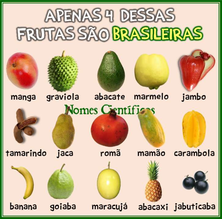4 бразильских фрукта онлайн-пазл