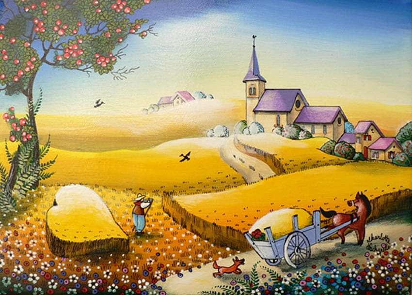 Rural everyday life and a farmer in love :) jigsaw puzzle online