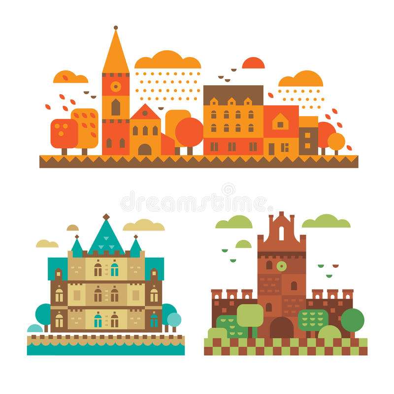 castelos no outono quebra-cabeças online