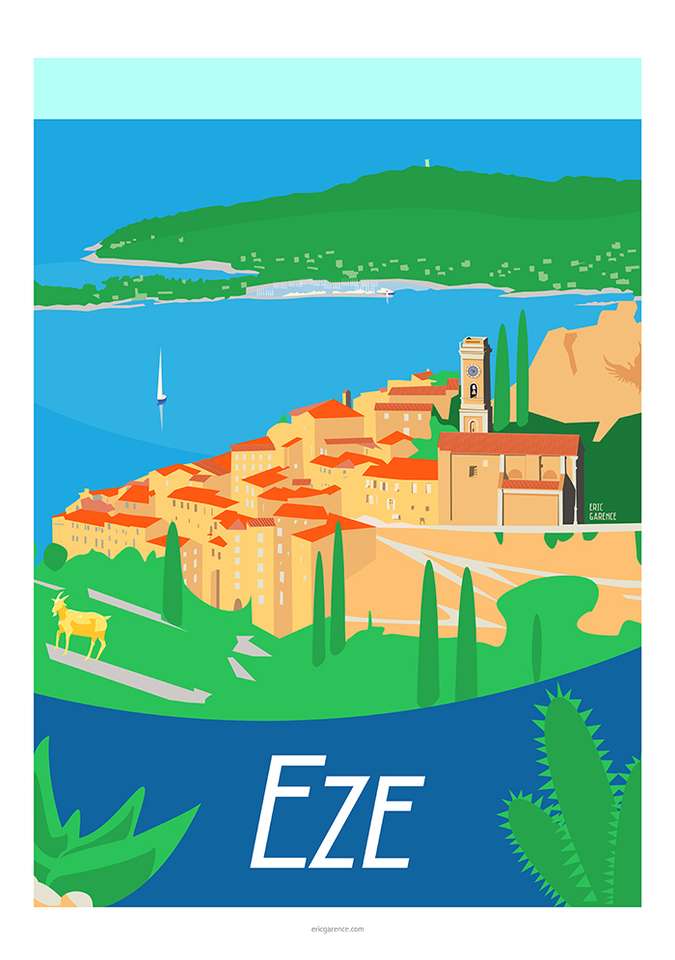 Village d'Eze puzzle en ligne