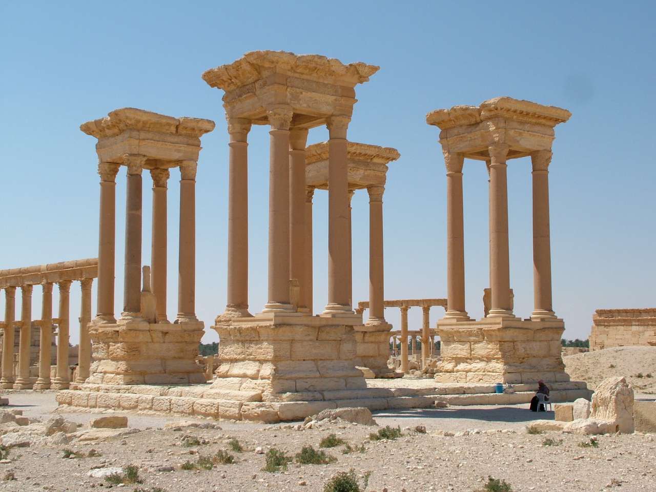 Síria, Palmyra, Tadmor, oásis, ruínas, caravanas puzzle online