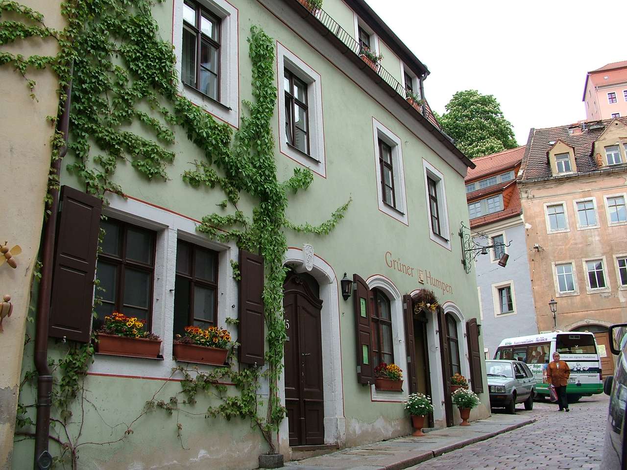 Σαξονία, Meissen, παλιά πόλη, πράσινο tankard παζλ online