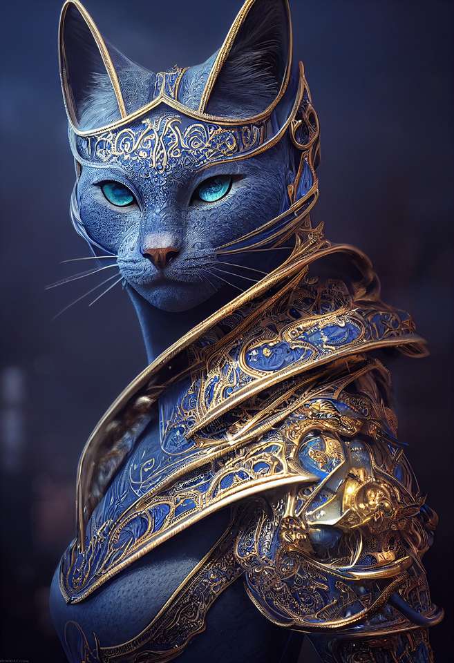 o gato azul puzzle online