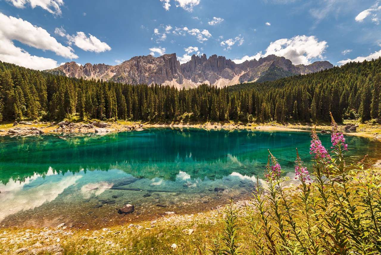 Jezero Reschen, Itálie online puzzle