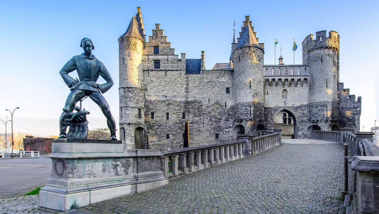 Belgien-Antwerpen-Eingang von Het Steen Puzzlespiel online